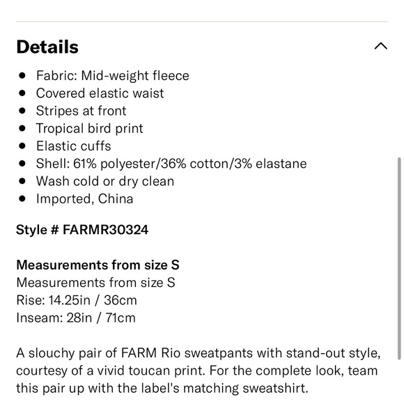 FARM Rio Toucan Fleece Lined Jogger - Picture 5 of 11